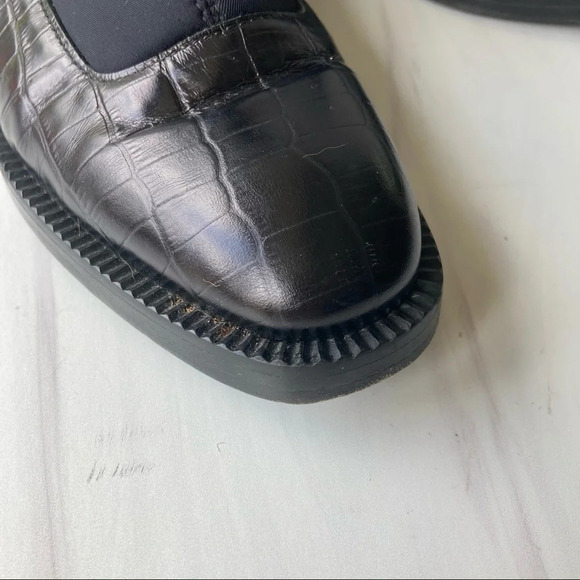 By Malene Birger Croc Chelsea Boots Black 38 8 - Picture 3 of 8